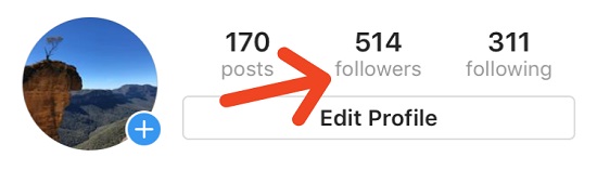 Removing Instagram followers step 1