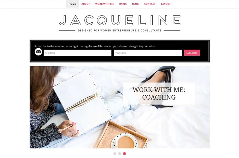 Jacqueline feminine WordPress theme