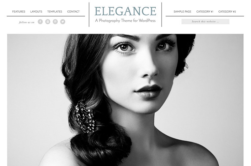 Elegance Pro photography WordPress theme