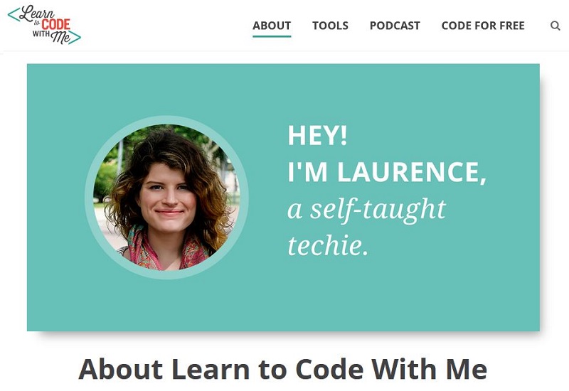 Learn to Code With Me About page
