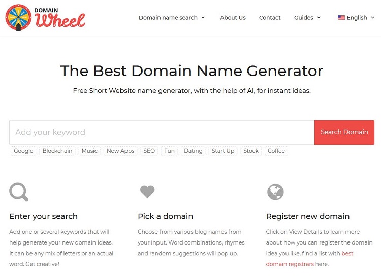 DomainWheel domain name generator