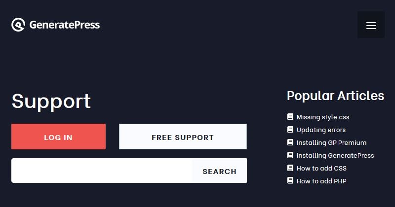 GeneratePress support forum