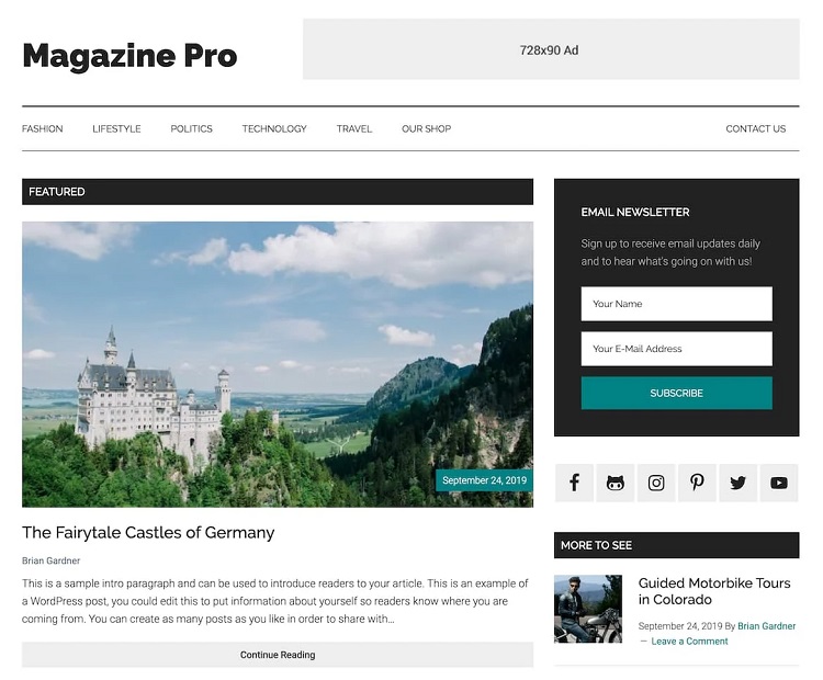 Magazine Pro WordPress theme by StudioPress