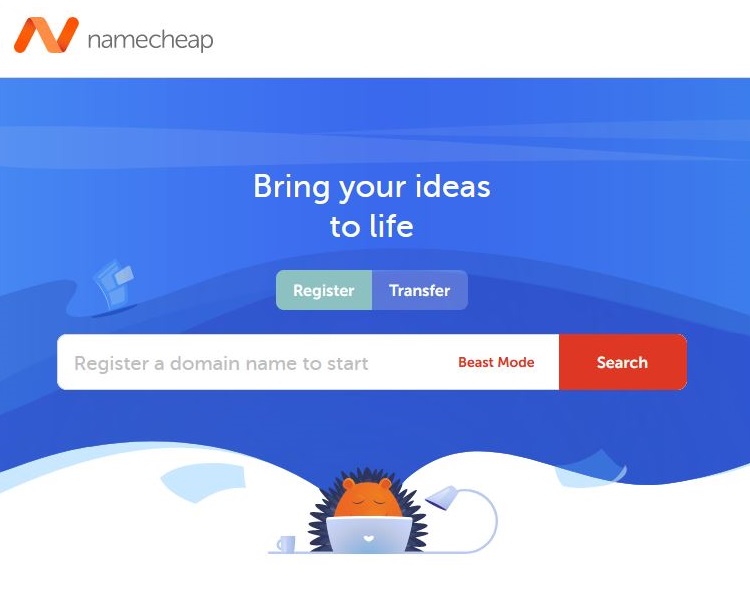 Namecheap domain registration