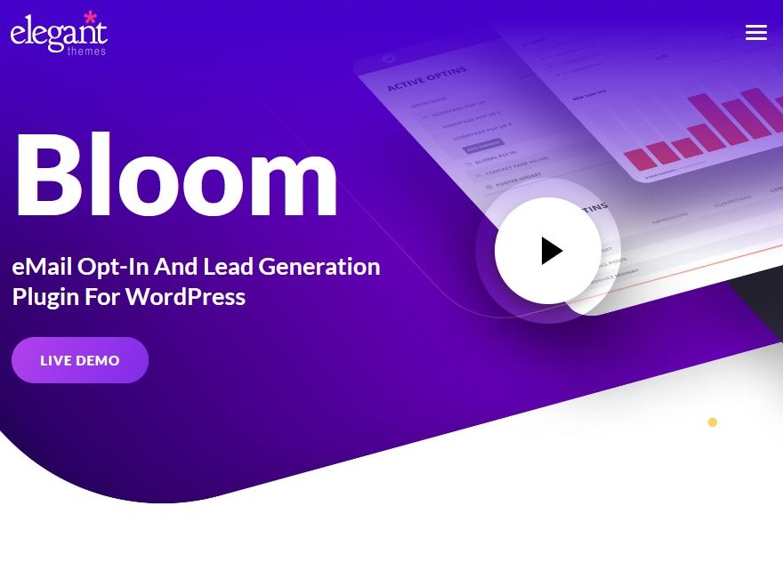 Bloom email opt-in plugin by Elegant Themes