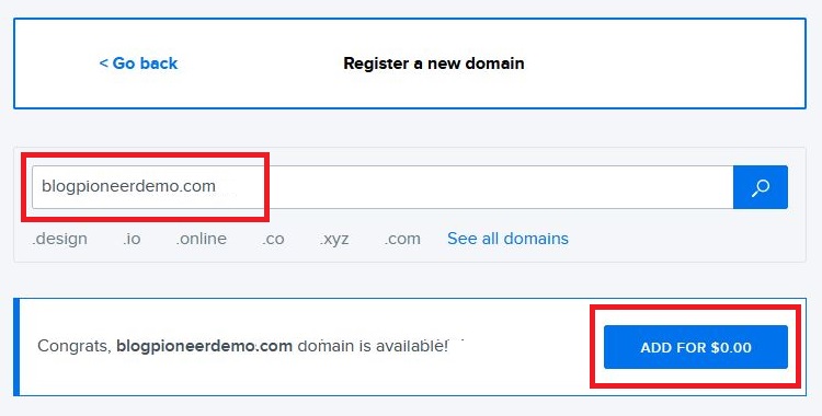 DreamHost WordPress hosting setup step 3 (new domain)