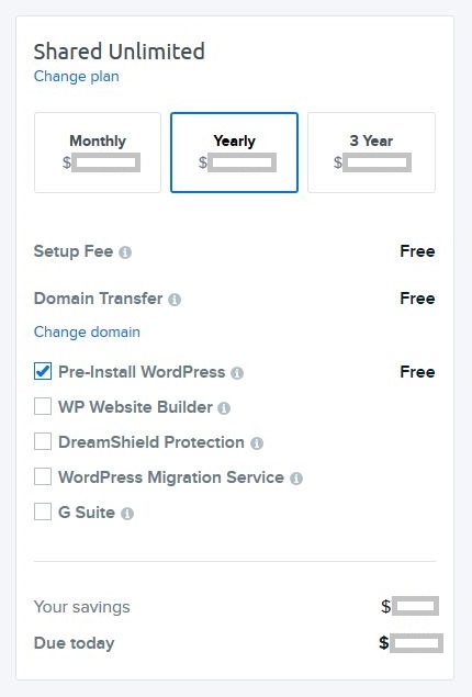 DreamHost WordPress hosting setup step 4