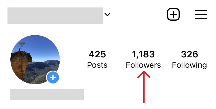 Removing Instagram followers step 1