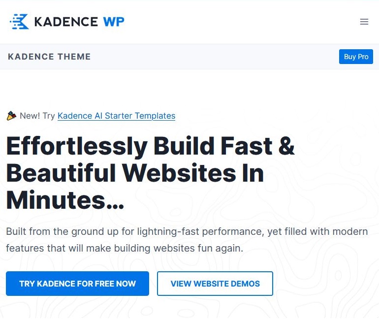 Kadence WordPress theme